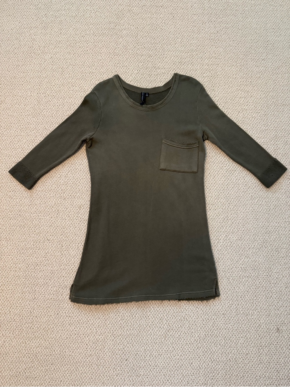 Knotsisters Olive Green Pocket Tee Dress
